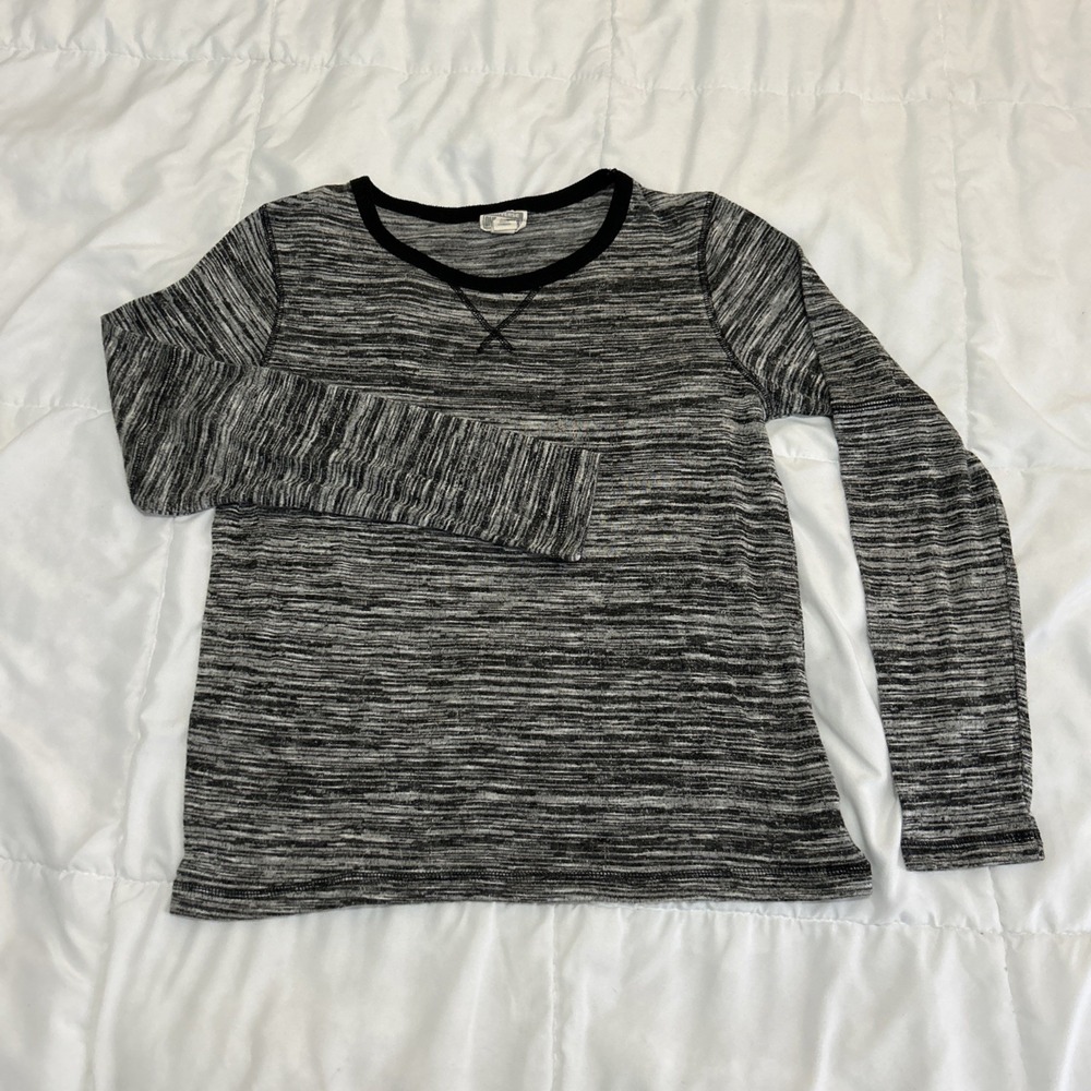 CONVERSE One Star Small‎ Heather Gray Long Sleeve Y2K Preppy